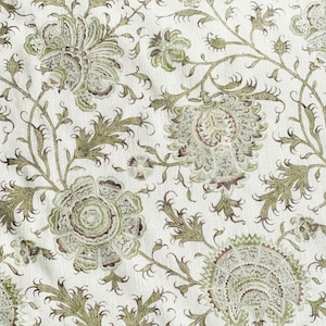 Lee Jofa Indiennes Floral Ivy Sarah Bartholomew Collection linen blend Multipurpose Fabric remnant 1 yard available