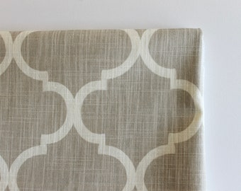 Large print gray and white patterned fabric by the yard