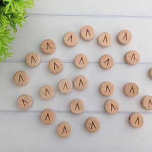 Letter A Wood Beads, Alphabet Wooden Beads, Beech Wood Beads, Natural Wooden Beads, Jewelry Supply, Natural Wood Beads, A Wooden Beads