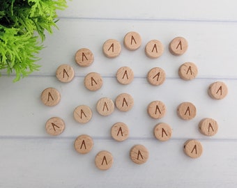 Letter A Wood Beads, Alphabet Wooden Beads, Beech Wood Beads, Natural Wooden Beads, Jewelry Supply, Natural Wood Beads, A Wooden Beads