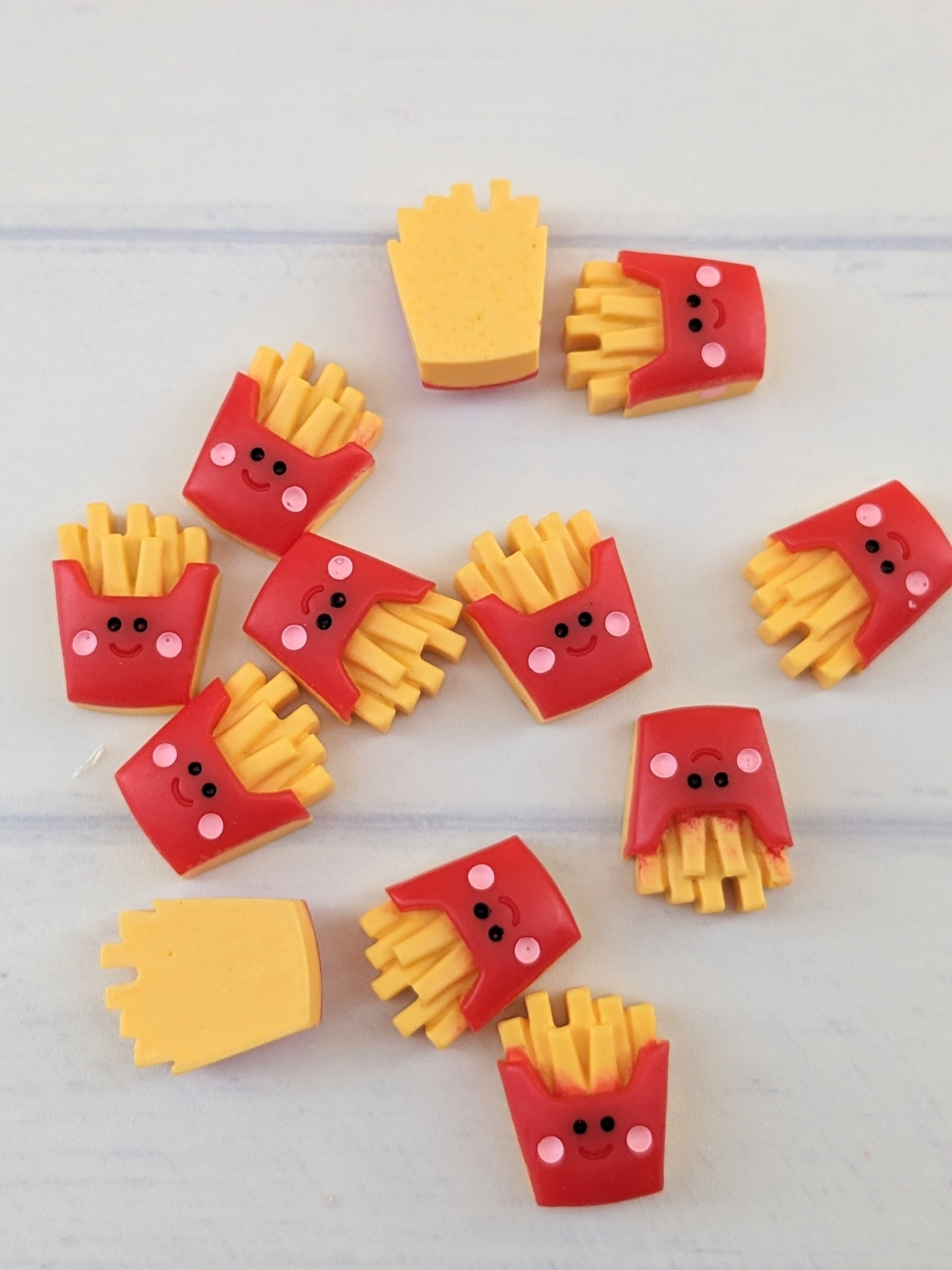 33 Adorable Button Crafts For Kids: Fun and Creative 22 Mini French Fries Flatback Button 10 pc, French Fry Resin…