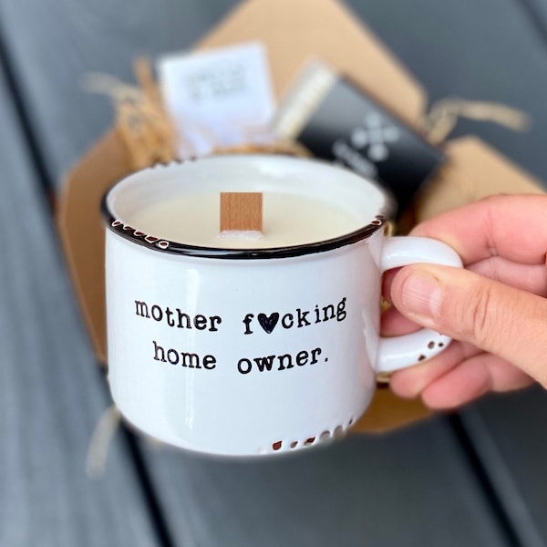 Mother fucking homeowner mug candle housewarming gift, new home gift, homeowner gift, homeowner mug, funny housewarming gift