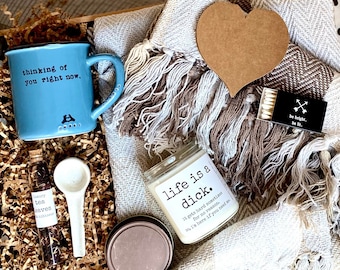 Thinking of You Gift Box: Mug, Candle, Tea & Blanket