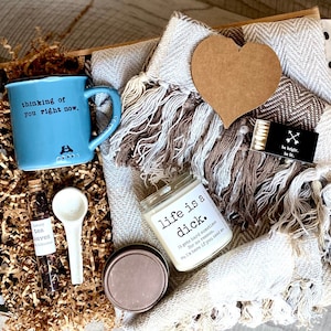 Thinking of you care package, self care gift box, get well soon care package for her, sympathy gift box, spa gift box, grief care package