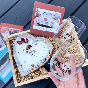 Coffret Mr et Mme cadeau de mariage pour les mariés, coffret cadeau fiançailles personnalisé, cadeau d'anniversaire, mariage personnalisé