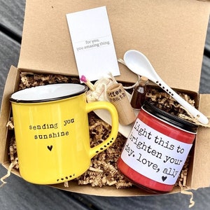 Sending you sunshine care package, thinking of you gift for her, cheer up gift, sunshine gift box, spa gift box, gift for friend