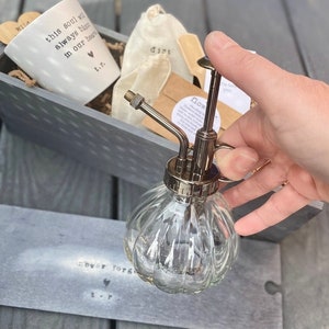 Glass Plant mister, recycled glass and plastic rust free spray bottle, watering can, plant accessories, plant spray bottle, plant lover gift