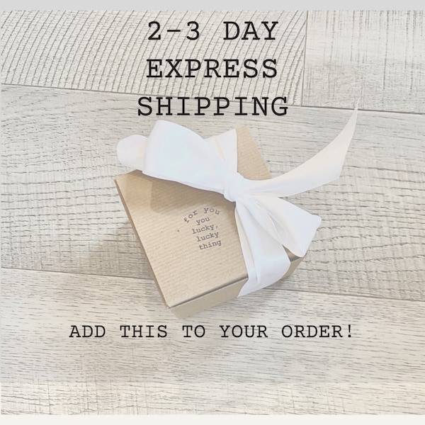 2-3 days express shipping!!!  Add this to your order!