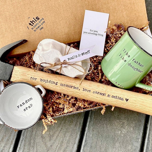 fathers day gift from wife hammer and mug set, first fathers day gift from daughter, gift for dad, gift for husband, happy Father's Day