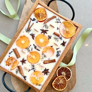 Witch&#39;s Brew Soy Candle: Halloween Dough Bowl Tray, Fall Decor