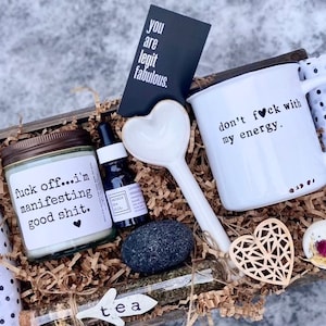Witchy care package for her, don't fuck with my energy mug, self care gift box, witchy gift box, best friend gift box, bad bitch energy