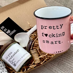 Graduation gift box with mug and candle, congratulations gift, college graduation, personalized gift for class of 2025, care package