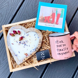 Coffret de fiançailles pour la mariée, cadeau de douche nuptiale, cadeau de fiançailles pour couple, cadeau pour elle, coffret cadeau de mariage, cadeau de fiançailles