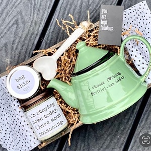 Paquet soin du thé pour elle, cadeau pense à vous, coffret cadeau soins, coffret cadeau de sympathie pour les femmes, paquet soin ami
