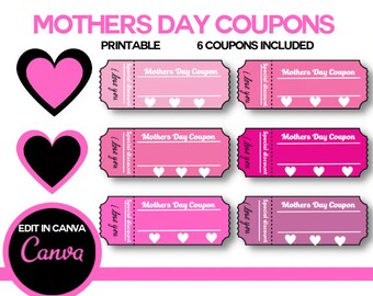 Mothers Day Coupons, Mothers Day, I Love You, Best Mom, Mothers Day 2023, Spring