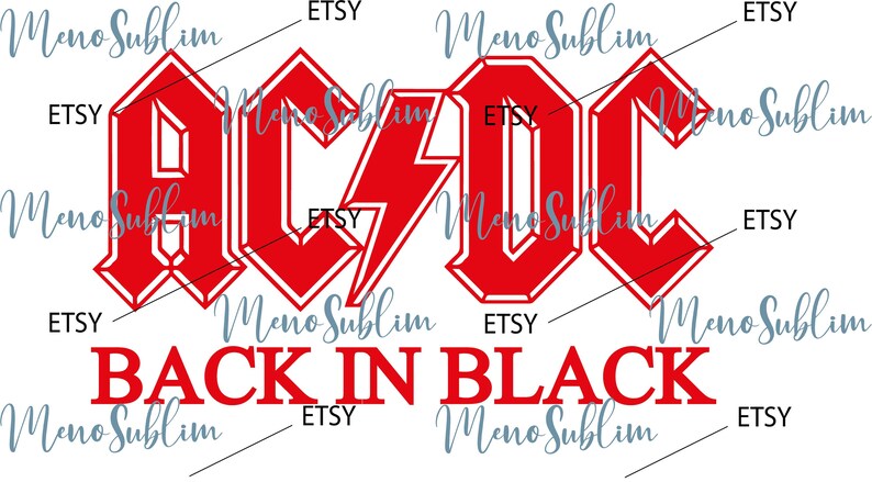 AC DC Band Logo, Back in Black, Sticker, Tshirt, Mug, Rock, Vector ...