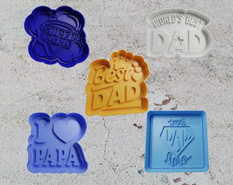 Father's Day - Father Dad Best Dad Super Dad Cookie Cutter