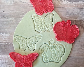 Butterfly Clay Polymer Stamp Cookie Cutter Set Cookie Cutters Butterfly