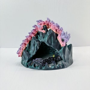 Stein Drachen Höhle steinige Höhle für Kristalldrachen Edelsteindrachen Geodrachen Stein-Drachenhöhle Ideal für Drachen und Miniaturen Bild 1