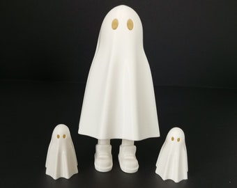 3D Printed Ghost - Ghost Figure with Retractable Legs Fidget Toy Ghost - Articulated Limbs - Flexi Halloween Decoration