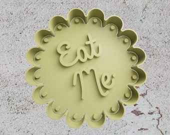 Eat me clay polymer stamp cookie cutter