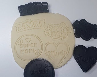 Mother's Day Clay Polymer Stamp Cookie Cutter Gift