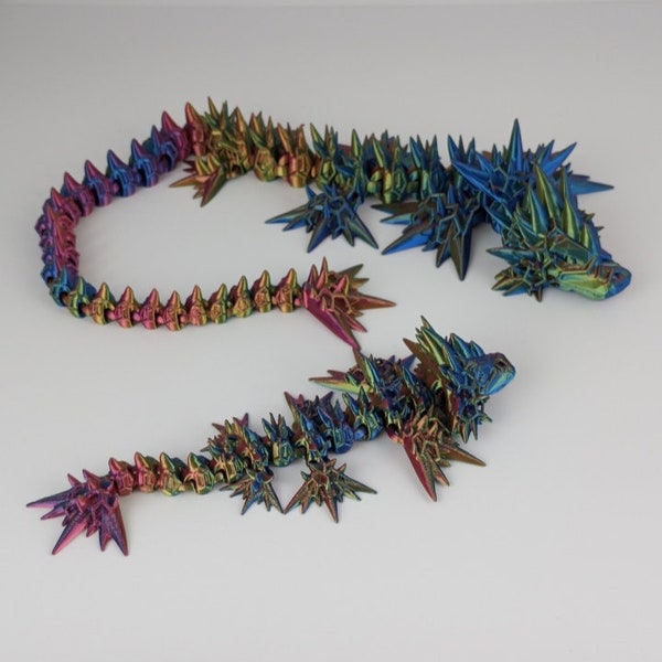 Sea Serpent - Niedlicher Meeresdrache 3D gedruckt - articulated Dragon - Schreibtischspielzeug - Office Büro Tabletop Toy