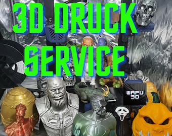 3D Druck Service auf Wunsch Druckdienst Figuren Ausstecher Superhelden Fantasyfiguren Dekoration