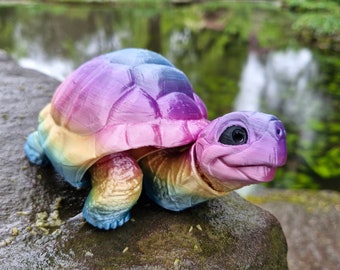 Tortuga plegable realista - Juguete de escritorio - Figura decorativa para el hogar - Tortuga móvil - Gadget de juguete inquieto