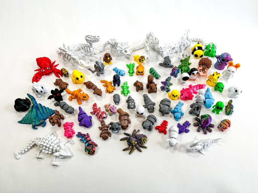 10 Mini-Mini 3D Figuren – Bewegliche 3D-gedruckte Minis Minifiguren