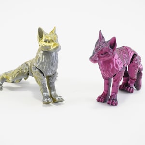 3 oder mehr Mini Wölfe Minifigur Schreibtischspielzeug Figürchen Wohndeko Miniatur Beweglicher Wolf Bild 1