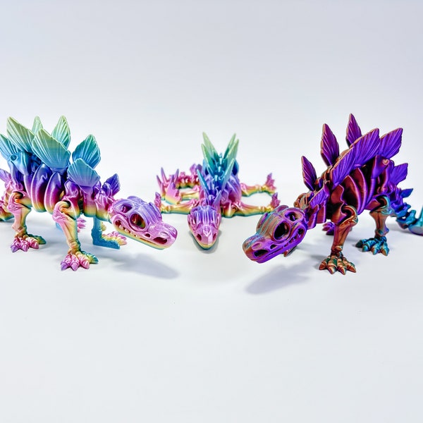 Flexi Stegosaurus Skelett - Gelenk Dino - Schreibtischspielzeug - Dinosaurier Fidget Toy