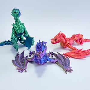 Flexi Fyros Wyvern Dragon - Articulated - Desk Toy - Majestic Wyvern Dragon - Detailed Model - Fidget Sensory Toy