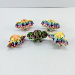 3 Bunte Mini-Elefanten Minifigur Schreibtischspielzeug Figürchen Wohndeko Mini-Elefant Bild 1