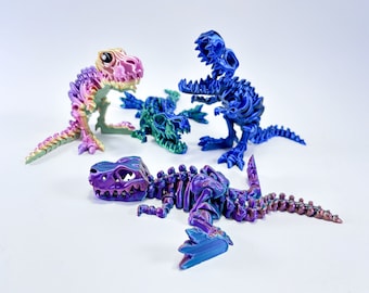 フレキシ T-Rex スケルトン - 可動式恐竜 - 関節式恐竜 - デスクトイ