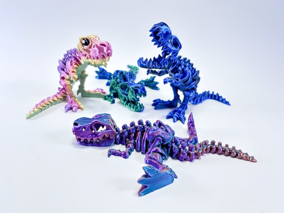 フレキシ T-Rex スケルトン - 可動式恐竜 - 関節式恐竜 - デスクトイ