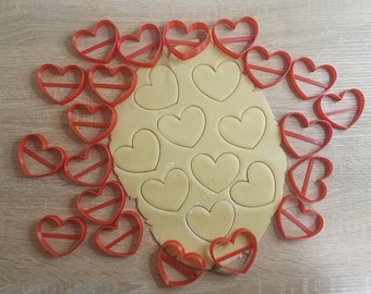 Heart Pack of 10 Clay Polymer Stamp Cutters Love Hearts