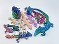 3D printed dragon optionally with dragon egg, movable articulated crystal dragon, Wapu dragon or gemstone dragon - ASMR Fidget