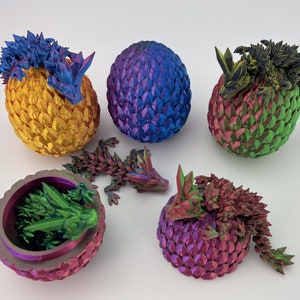 Mystery Egg Egg Dragon Surprise Egg Movable Jointed Crystal Dragon 3D Printed Mystery Box Surprise Stress Balls Fidget image 2