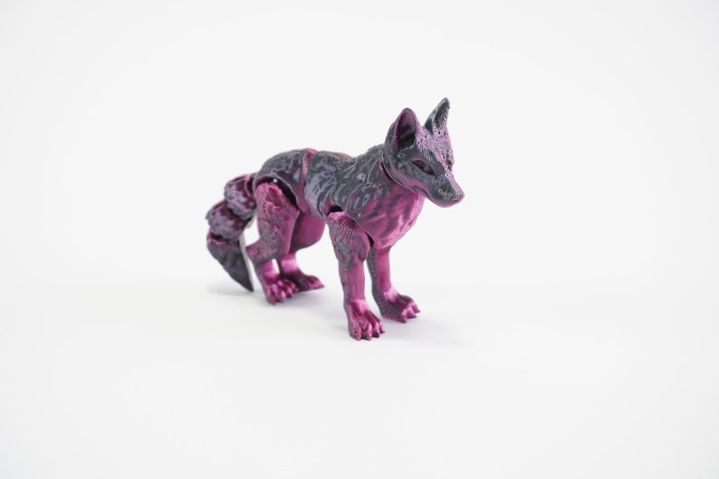 3 oder mehr Mini Wölfe Minifigur Schreibtischspielzeug Figürchen Wohndeko Miniatur Beweglicher Wolf Bild 2