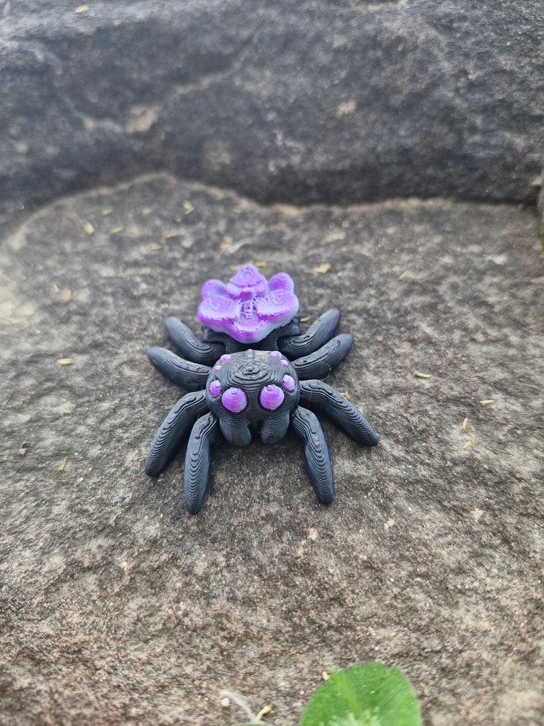 3 Orchideen-Spinne Einzigartiges Kunstwerk Minifigur Schreibtischspielzeug Figürchen Wohndeko 3D gedruckt Bild 1