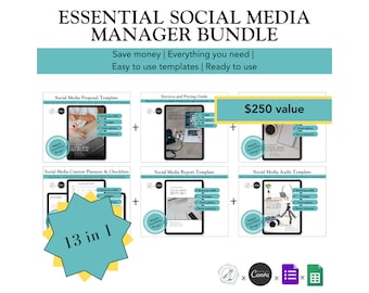 Pacote essencial de gerenciador de mídia social | Kit Freelancer