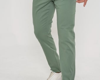 green ve pocket slim fit pants for men's, Cotton Pants , Cotton Trousers, gift for men, Men Trousers, green Trouser,Slim Fit Cotton Pants