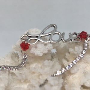 Just Say It. She Can Wear Your Love on Her Wrist with This Slide Bracelet. Valentines. Romance. Weddings.
