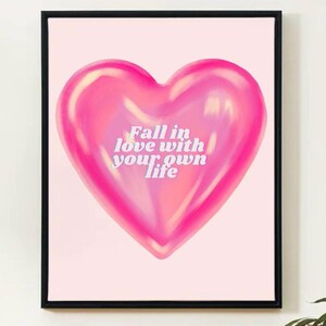 Pink Heart Instant Digital Download Print
