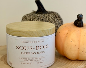 Handcrafted soy candle – Autumn Collection | Handmade scented candle from Quebec | Cozy autumn, fall gift