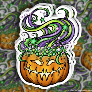 Bubbling Pumpkin Cauldron Sticker