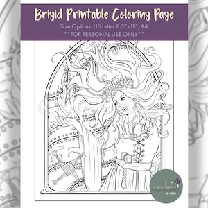 Brigid - Printable Coloring Page