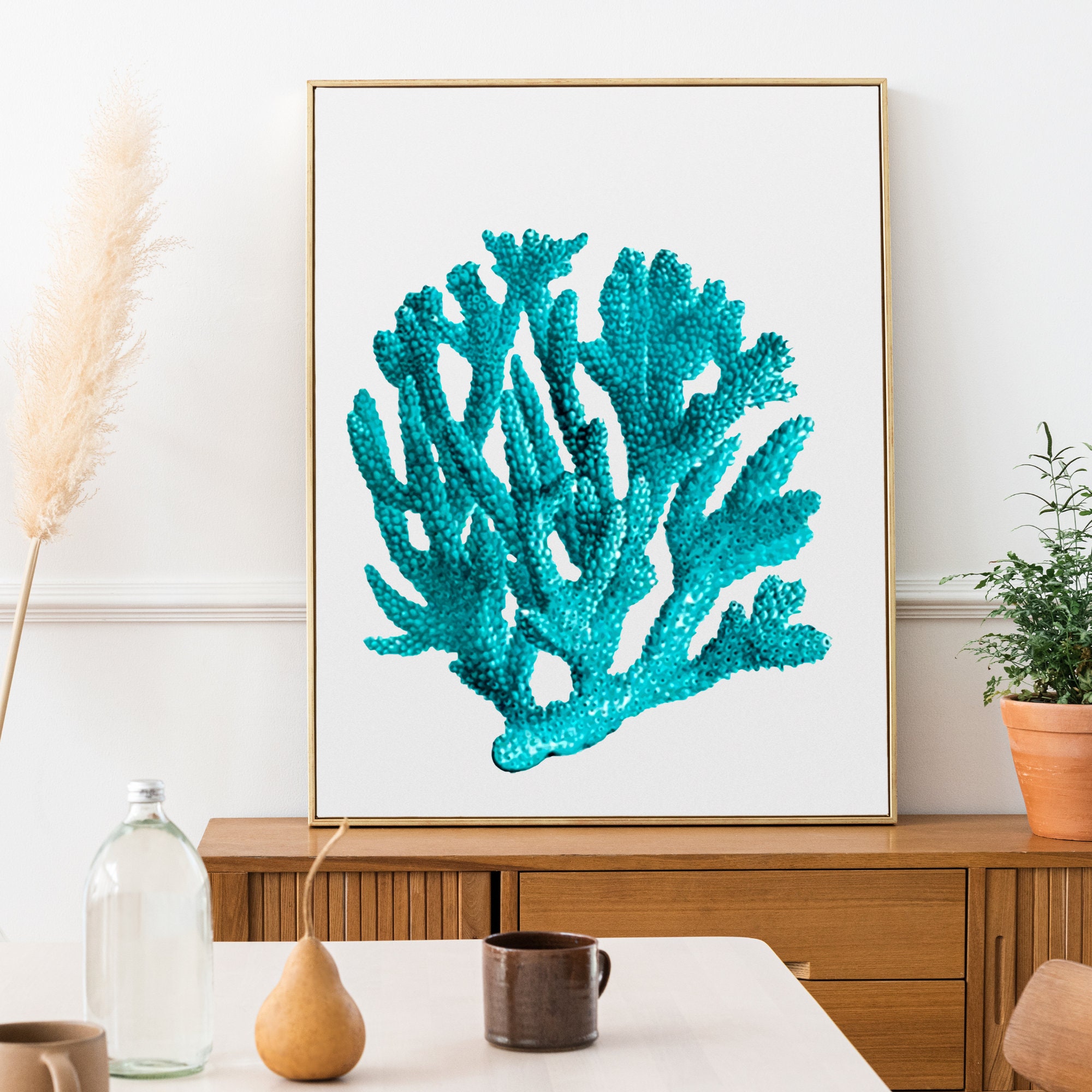 Printable Nautical Wall Art Bundle of 3 Trending, Retro Digital Art Prints. Minimalist Coastal ...