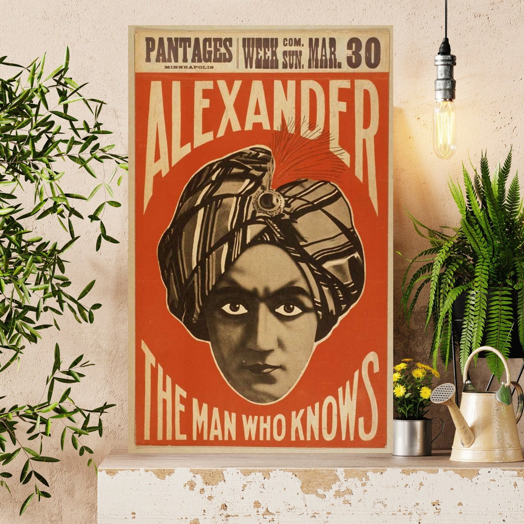 Vintage Creepy Magician Poster, Instantly Download and Print, Alexander ...